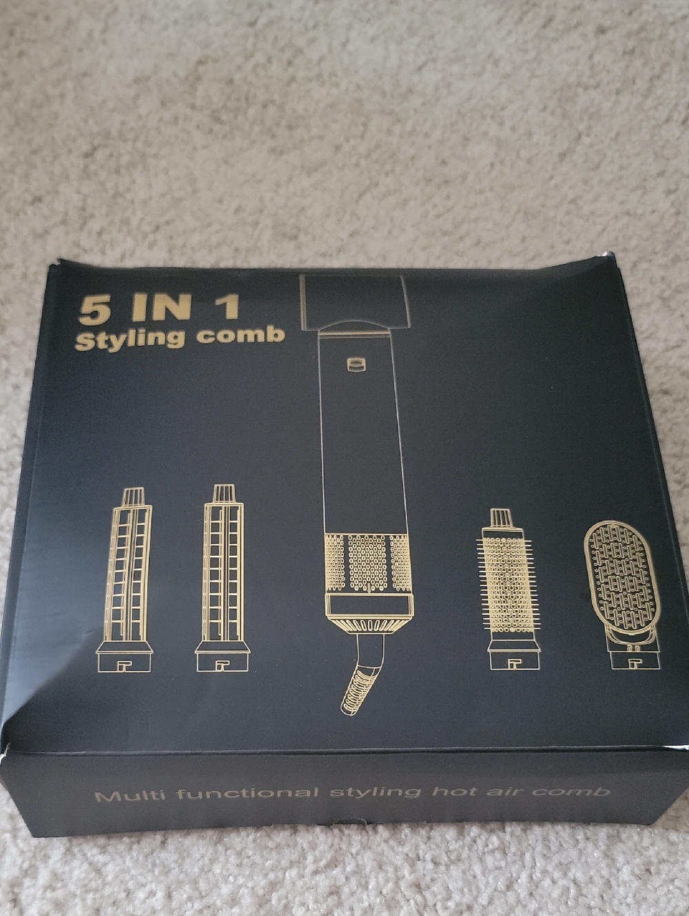 5 in 1 Styling Comb - Black and Gold